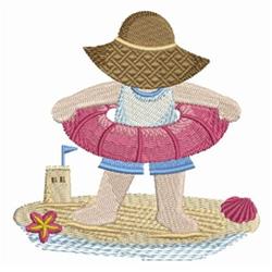swimmer detailed machine digital embroidery - Swimmer perfect for Sun Hats