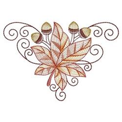 leaf beginner-friendly machine embroidery - Swirly Fall Corner for Seasonal Table Decor