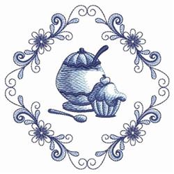 detailed dessert machine embroidery pattern - Tea & Dessert perfect for kitchen aprons
