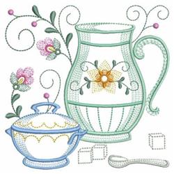 block detailed machine embroidery - Tea Time Blocks for decorative pillow covers