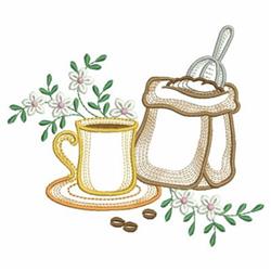 Tea Time & Sugar - 4x4 sugar beginner-friendly embroidery design for festive table runners