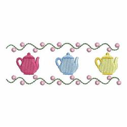 border beginner-friendly machine embroidery - Teapot Border for patchwork quilt blocks