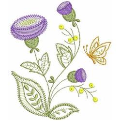 Thistle Delight - 4x4 leaf beginner-friendly embroidery design for kitchen tea towels