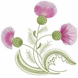 beginner-friendly delight machine embroidery pattern - Thistle Delight for Table Linens