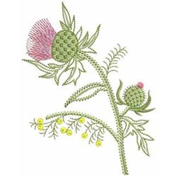 delight beginner-friendly machine embroidery - Thistle Delight for decorative wall hangings