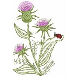 delight beginner-friendly machine embroidery - Thistle Delight for Outdoor Cushions