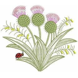 Thistle Delight - 4x4 delight beginner-friendly embroidery design for decorative pillow covers