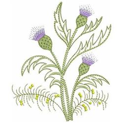 beginner-friendly delight machine embroidery pattern - Thistle Delight for Outdoor Cushions