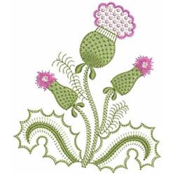 leaf beginner-friendly machine embroidery - Thistle Delight for Outdoor Cushions