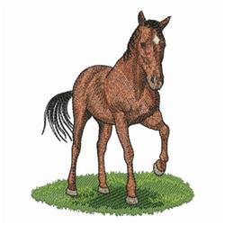 detailed thoroughbred machine embroidery pattern - Thoroughbred for decorative pillow covers
