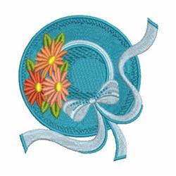 detailed sunflower machine embroidery pattern - Three Flower Hat for decorative pillow covers