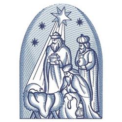 star redwork machine embroidery - Three Kings Gift perfect for decorative pillow covers