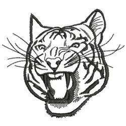 tiger beginner-friendly machine embroidery - Tiger Head for decorative pillow covers