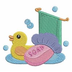 detailed bath machine embroidery pattern - Time For Bath for Towel Embellishments