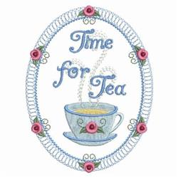rose beginner-friendly machine embroidery - Time For Tea 2 for Kitchen Aprons