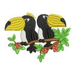 bird detailed machine embroidery - Toco Toucans perfect for patchwork quilt blocks