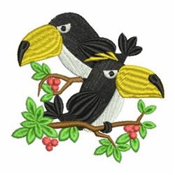Toco Toucans - 4x4 bird detailed machine embroidery design for cute baby onesies