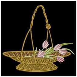 Tulips - 4x4 tulip detailed machine embroidery design perfect for kitchen tea towels