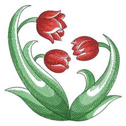 Tulips - 4x4 tulip detailed machine embroidery design perfect for reusable tote bags