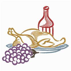 dinner beginner-friendly machine embroidery - Turkey Dinner for Napkin Embellishments