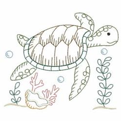 Turtle Outline - 4x4 outline beginner-friendly embroidery design for cute baby onesies