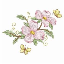 puppy dog beginner-friendly machine embroidery - Two Blossoms for cute baby onesies