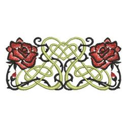 detailed rose machine embroidery pattern - Two Roses perfect for reusable tote bags