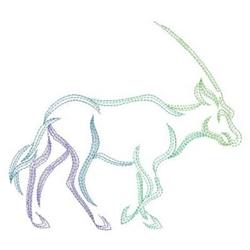 Elegant unicorn silhouette with flowing pastel lines, showcasing graceful movement and minimalistic design.