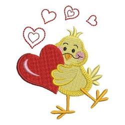 Valentine Chick - 4x4 bird beginner-friendly embroidery design for Costume Accessories
