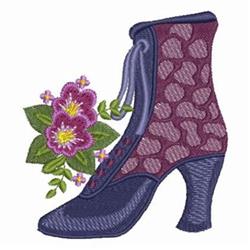 Victorian Boot - 4x4 boot detailed machine embroidery design perfect for kitchen aprons