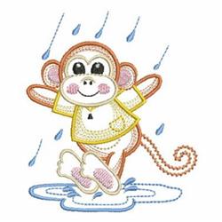Vintage Dancing Monkey - 4x4 monkey beginner-friendly embroidery design for decorative pillow covers