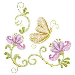 beginner-friendly butterfly machine embroidery pattern - Vintage Flutterbys for kitchen aprons