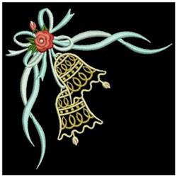beginner-friendly corner machine embroidery pattern - Wedding Corners for holiday gift bags