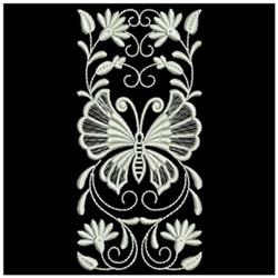 butterfly beginner-friendly machine embroidery - White Work Strip for Greeting Cards