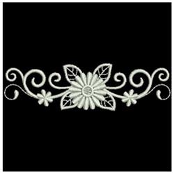 daisy beginner-friendly machine embroidery - Whitework Daisies Border for Quilt Borders