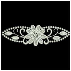 Whitework Floral Border