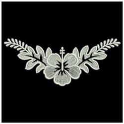 corner beginner-friendly machine embroidery - Whitework Hibiscus Corner for Decorative Pillows