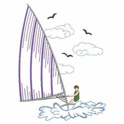 Windsurfer - 4x4 windsurfer beginner-friendly embroidery design for reusable tote bags