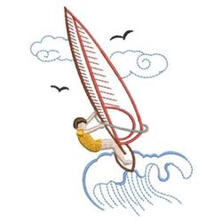 Windsurfing - 4x4 windsurfing beginner-friendly embroidery design for Surf Bags
