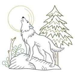 outline beginner-friendly machine embroidery - Wolf Outline for reusable tote bags