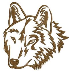 silhouette detailed machine embroidery - Wolf Silhouette for patchwork quilt blocks