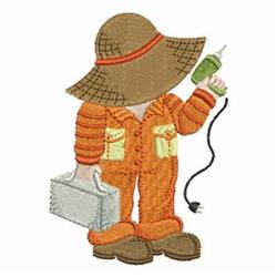 Working Sunbonnet Sam - 4x4 sam detailed machine embroidery design for Tool Bags
