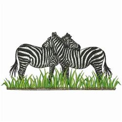 couple detailed machine embroidery - Zebra Couple perfect for patchwork quilt blocks