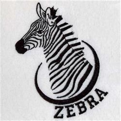 beginner-friendly zebra machine embroidery pattern - Zebra for kitchen tea towels