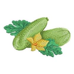 detailed leaf machine digital embroidery pattern - Zucchini perfect for kitchen aprons