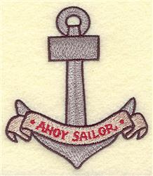 Ahoy Sailor Embroidery Design