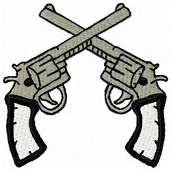 crossed six shooters clip art