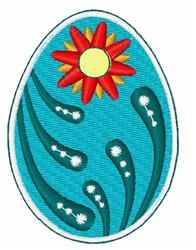 beginner-friendly easter Easter eggs machine embroidery pattern - Blue Easter Egg for reusable tote bags