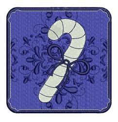 cane detailed machine digital embroidery - Candy Cane perfect for reusable tote bags