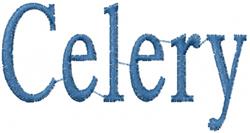 Celery - 4x4 celery quick stitch machine embroidery design perfect for kitchen aprons